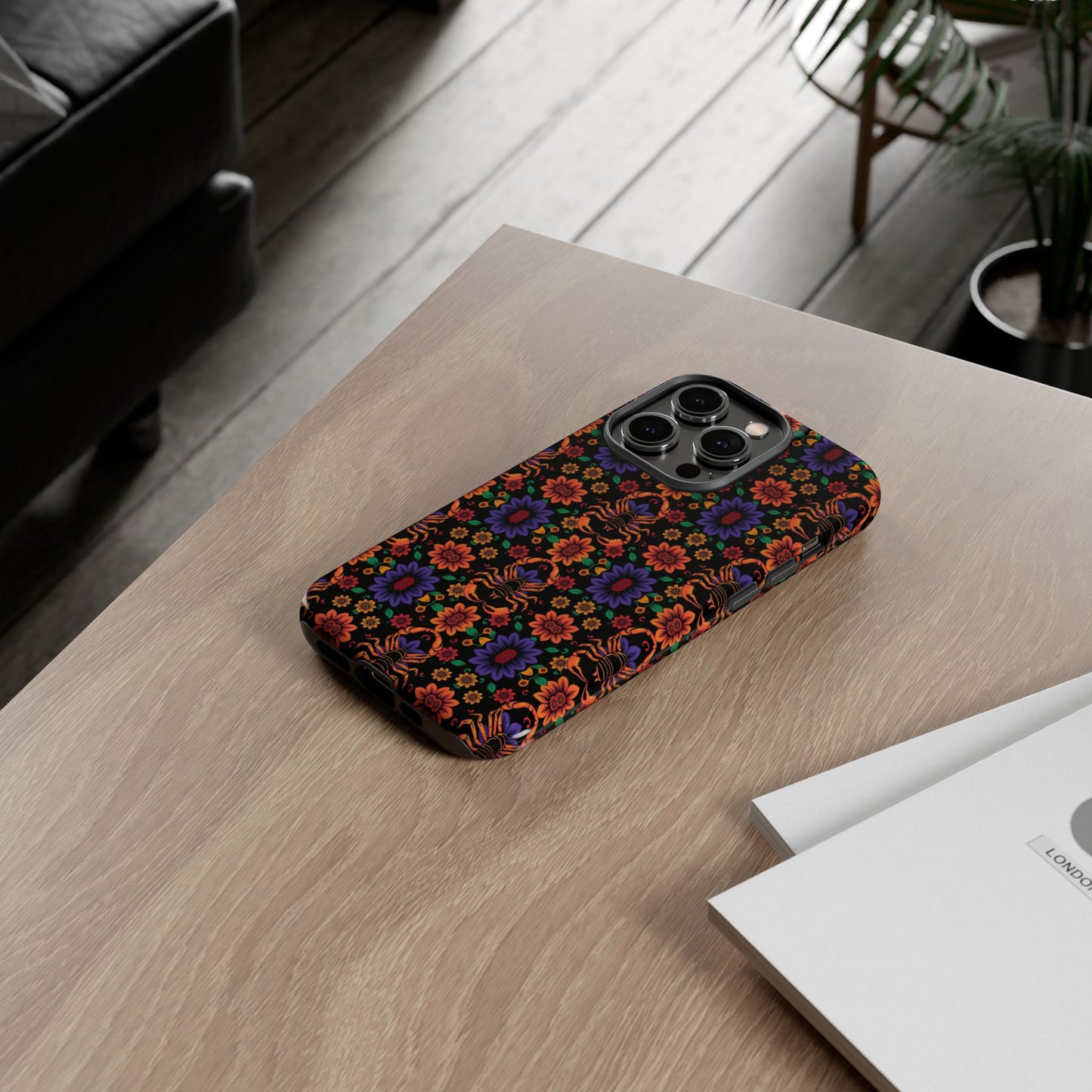 Tough Cases, Scorpio, Zodiac, Flower Pattern