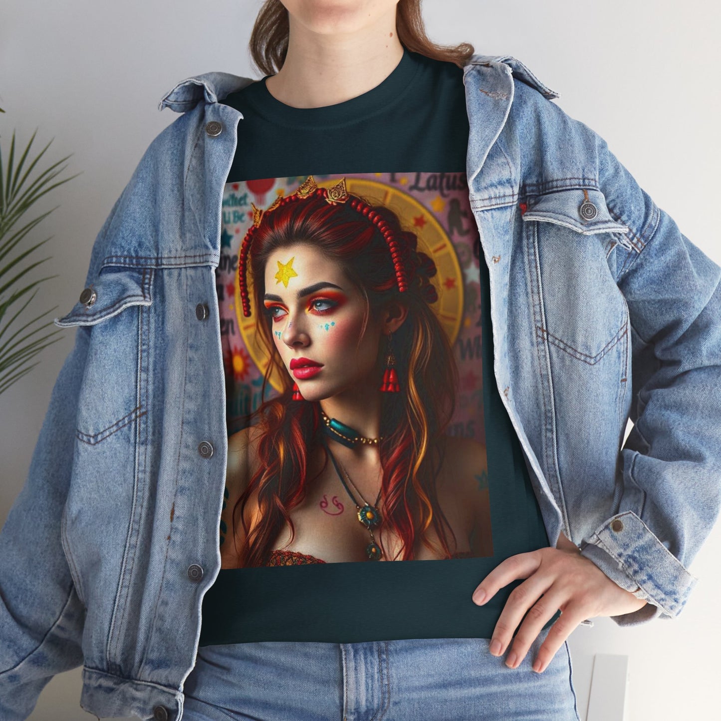 Unisex Heavy Cotton T-Shirt, Sagittarius, Zodiac, Sexy Art