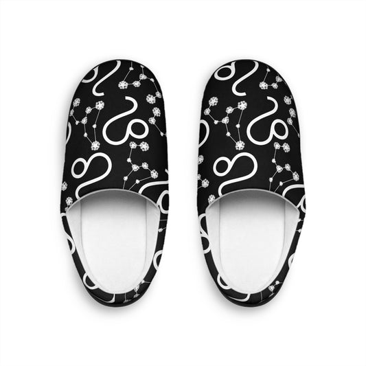 Women's Indoor Slippers, Leo Zodiac Sign, 100% polyester, Outer-layer and lining