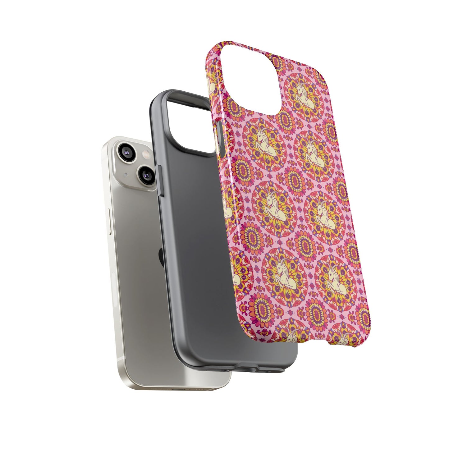 Tough Cases, Capricorn, Zodiac v4, Flower Pattern