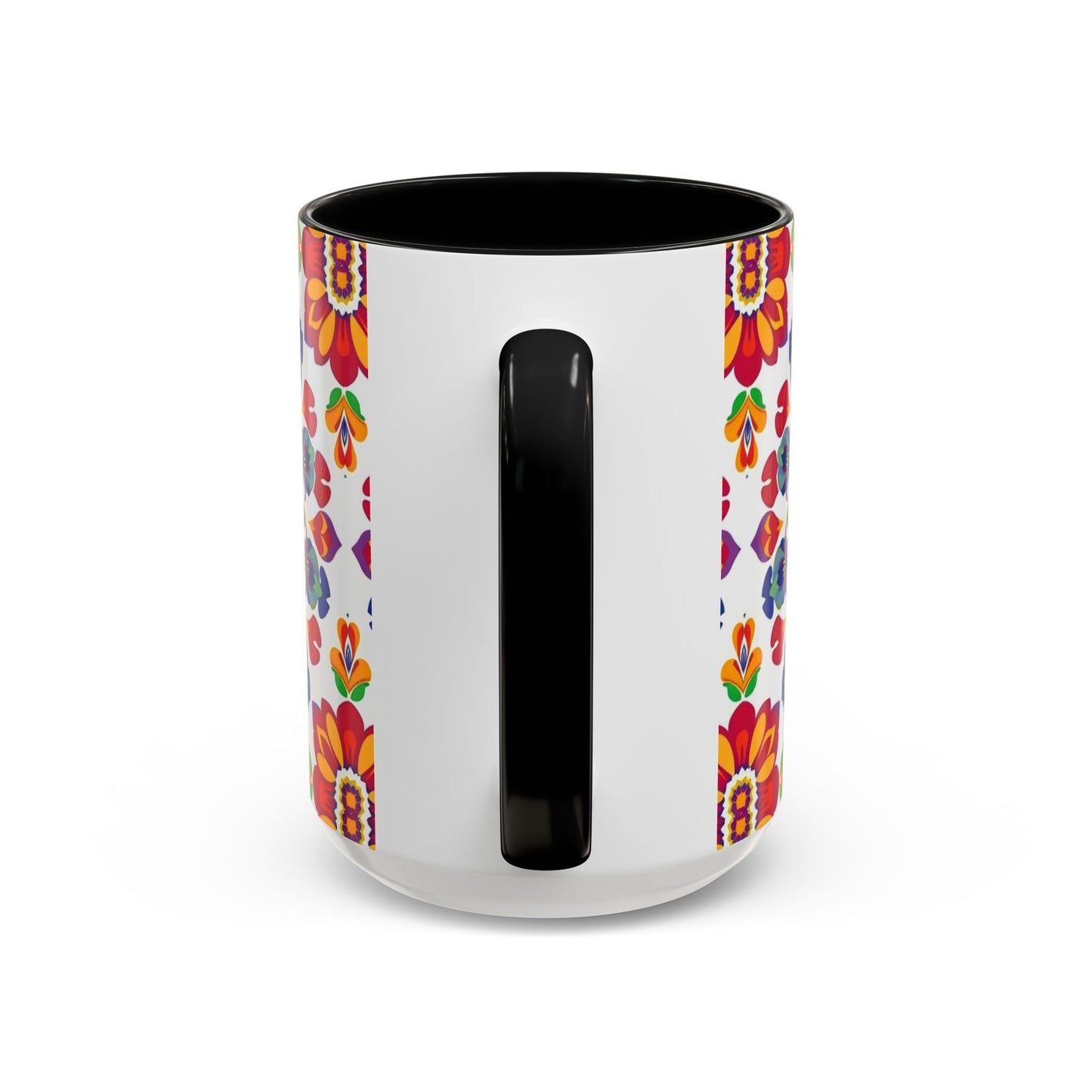 Accent Coffee Mug, Libra, Zodiac v1, Flower Pattern, (11, 15oz)
