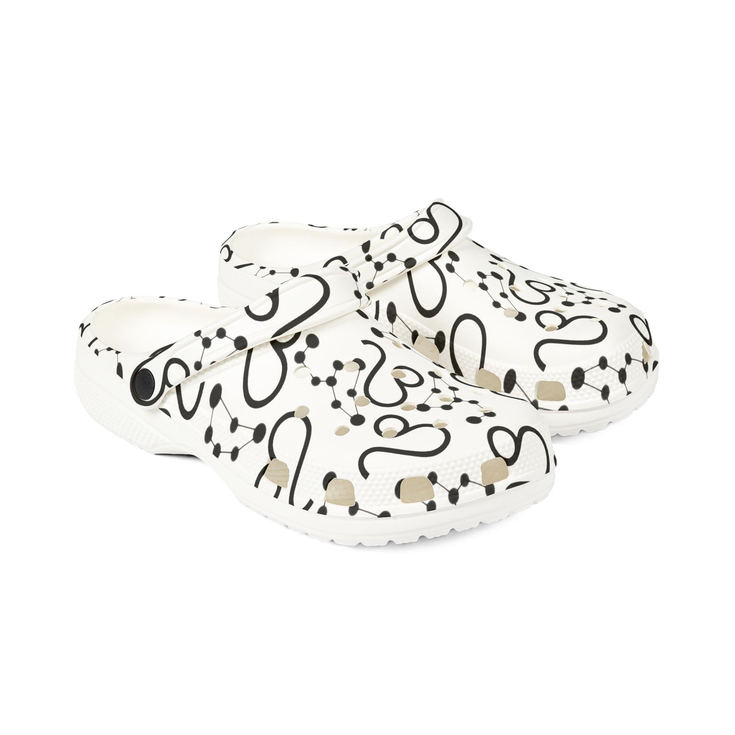 EVA Foam Rubber Shoes (AOP), Material 100% EVA, Leo Zodiac Design