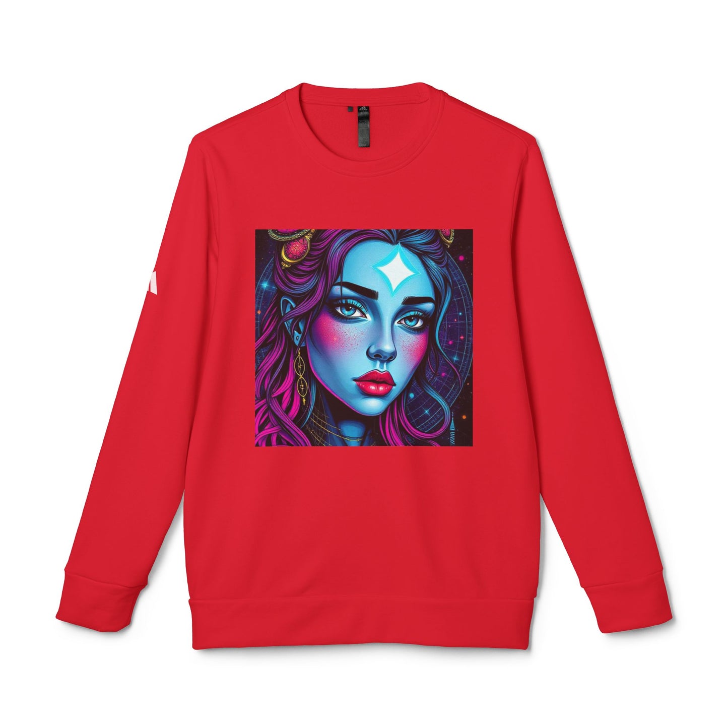 Adidas Unisex Fleece Crewneck Sweatshirt, Gemini, Pop Art, Zodiac