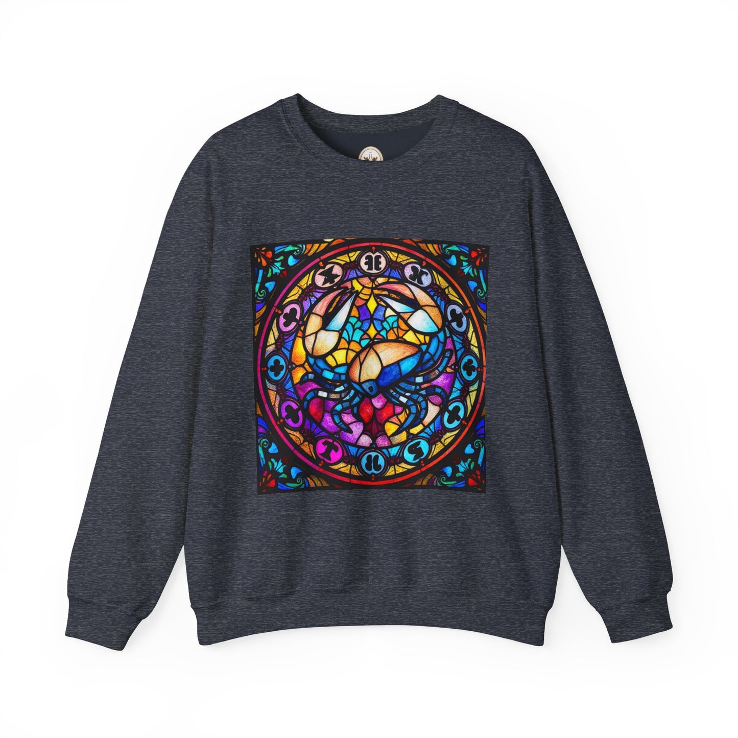 Unisex Heavy Blend™ Crewneck Sweatshirt, Glass, Cancer Zodiac Design