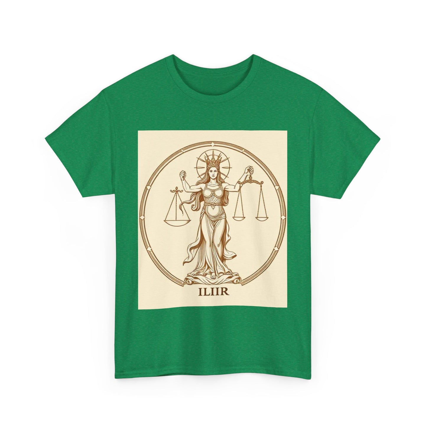 Unisex Heavy Cotton T-Shirt, Libra Goddess, Zodiac Design