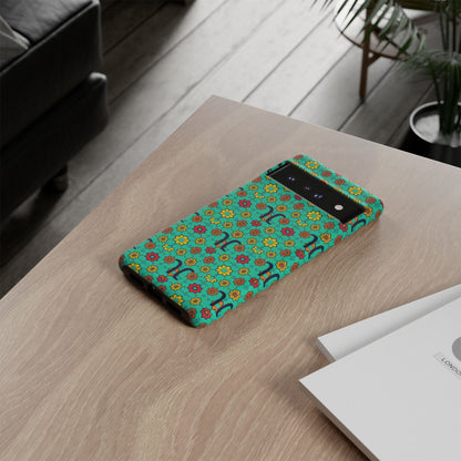 Tough Cases, Aquarius, Zodiac v2, Flower Pattern