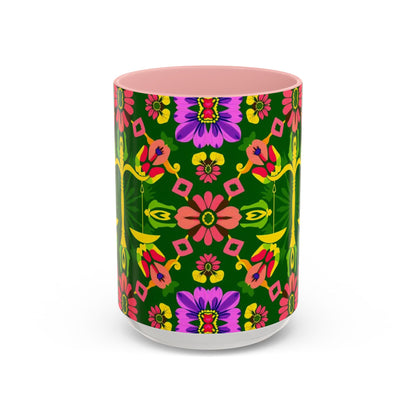 Accent Coffee Mug, Libra, Zodiac, Flower Pattern, (11, 15oz)