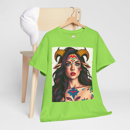 Unisex Heavy Cotton T-Shirt, Taurus, Zodiac v1, Sexy Art