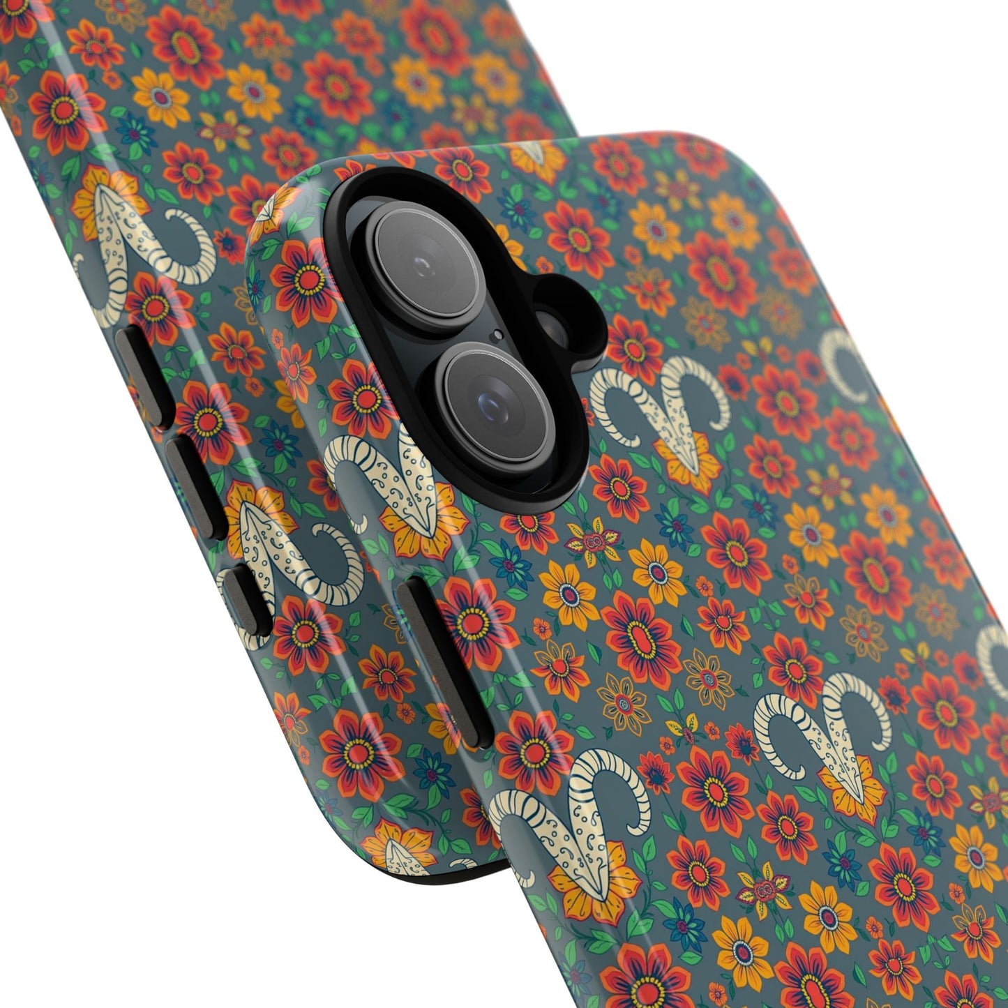 Tough Cases, Aries, Zodiac v3, Flower Pattern