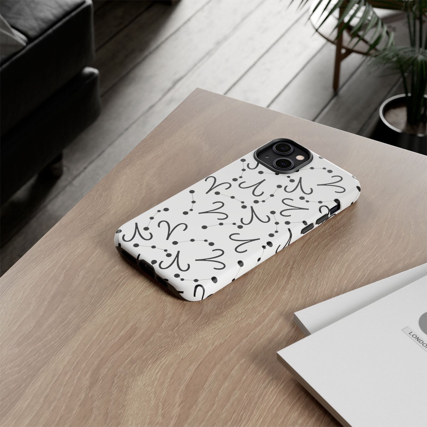 Tough Cases with the Aries Zodiac sign for iPhone, Samsung Galaxy, and Google Pixel devices