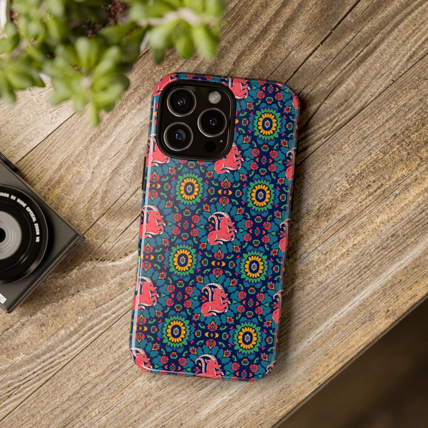Tough Cases, Capricorn, Zodiac v1, Flower Pattern