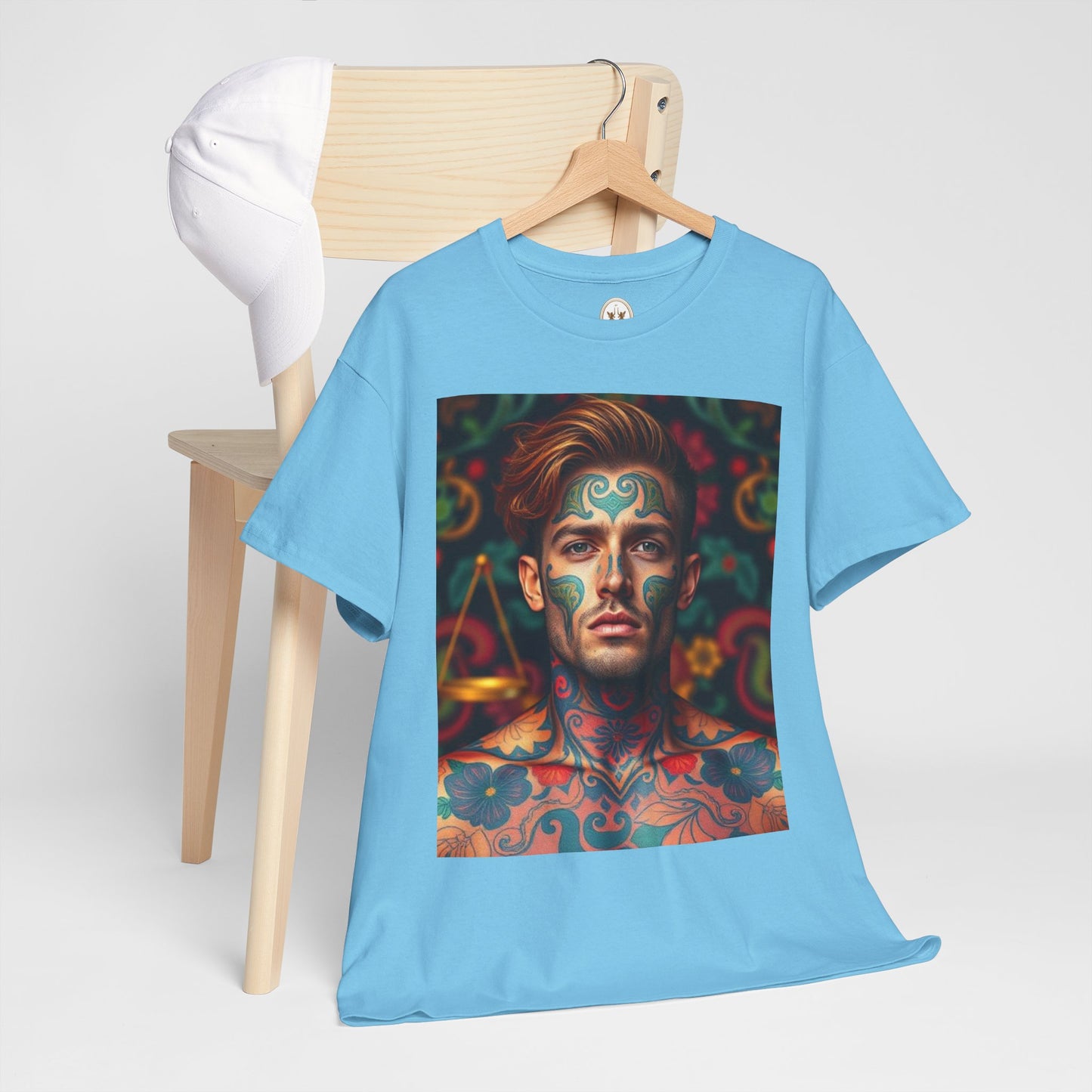 Unisex Heavy Cotton T-Shirt, Libra, Zodiac, Sexy Art
