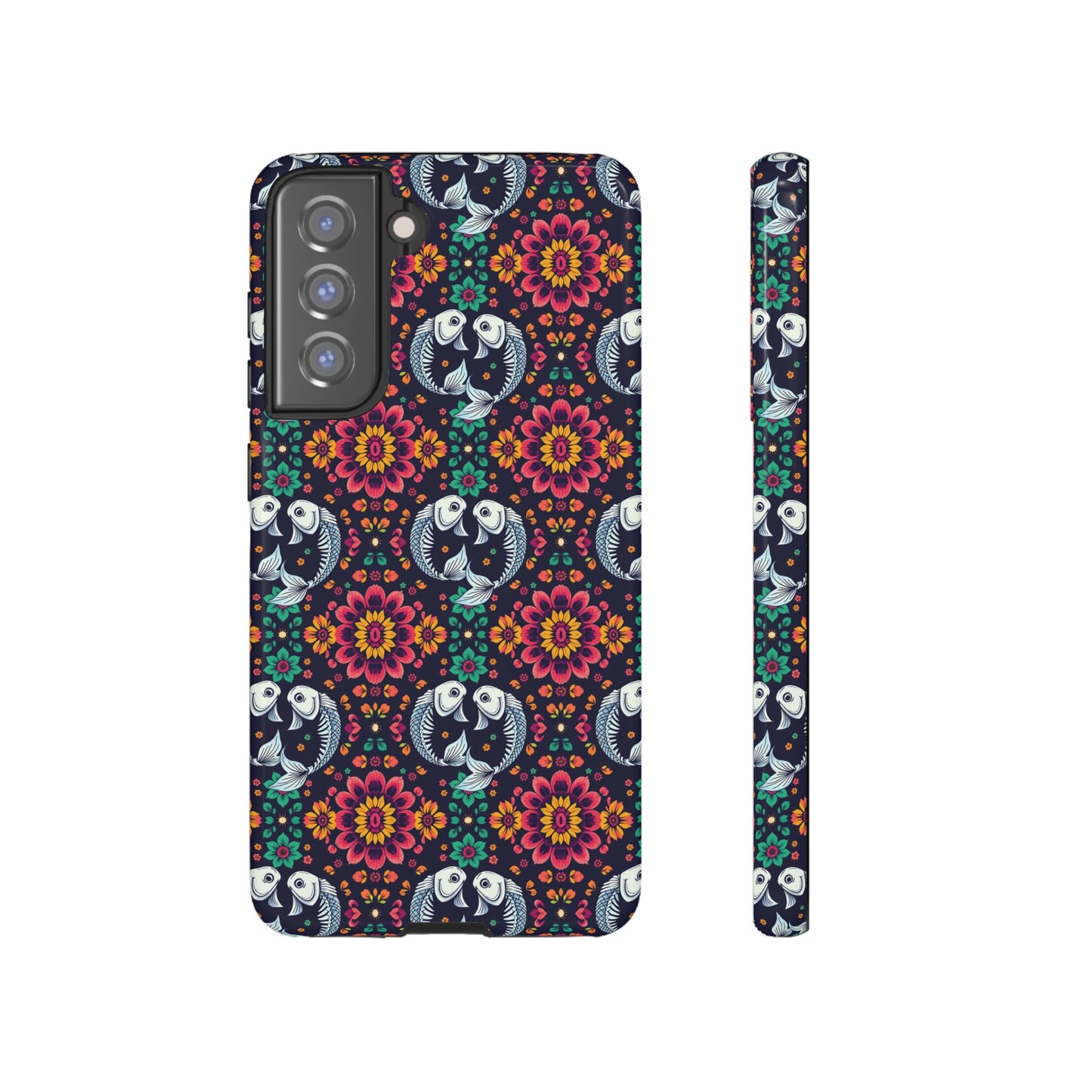 Tough Cases, Pisces, Zodiac v4, Flower Pattern