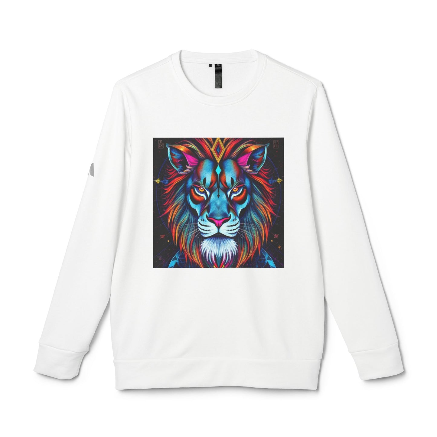 Adidas, Unisex Fleece Crewneck Sweatshirt, Leo, Pop Art v1, Zodiac