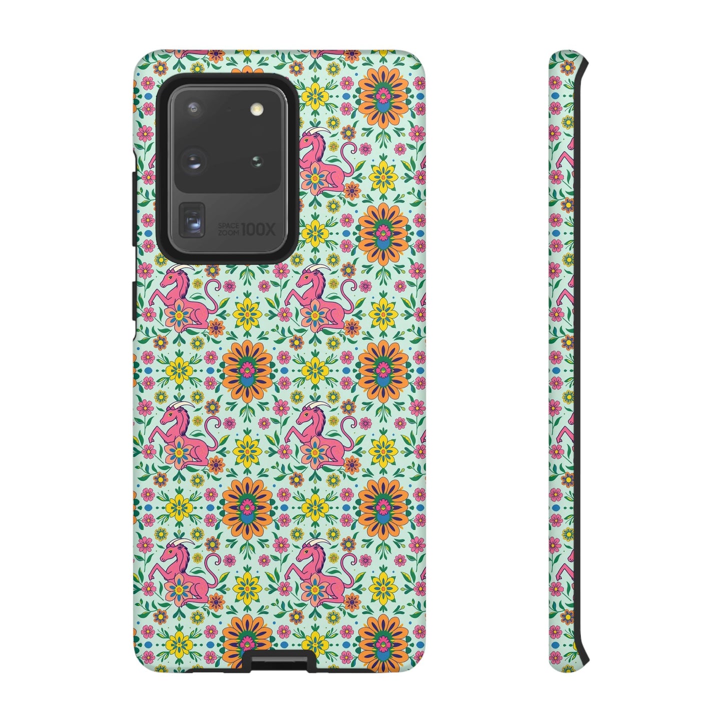 Tough Cases, Aquarius, Zodiac, Flower Pattern