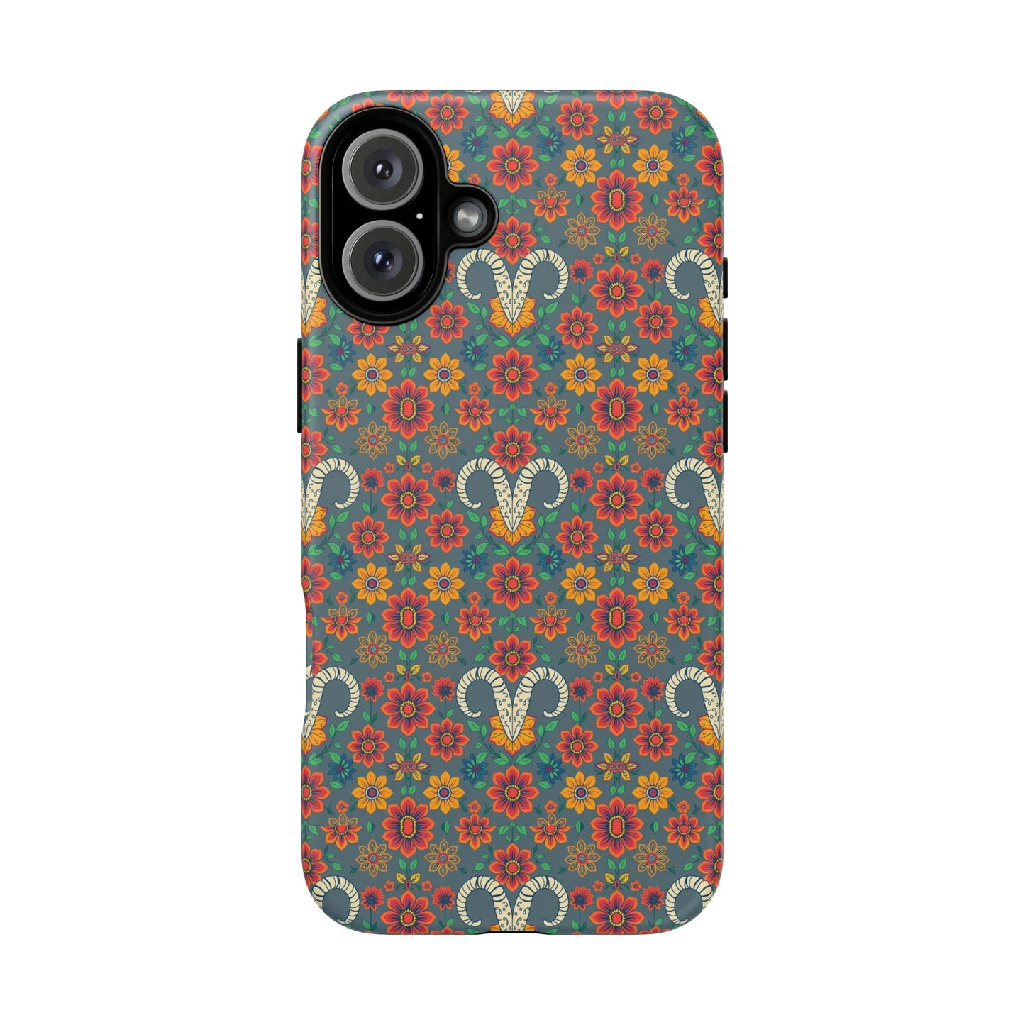 Tough Cases, Aries, Zodiac v3, Flower Pattern