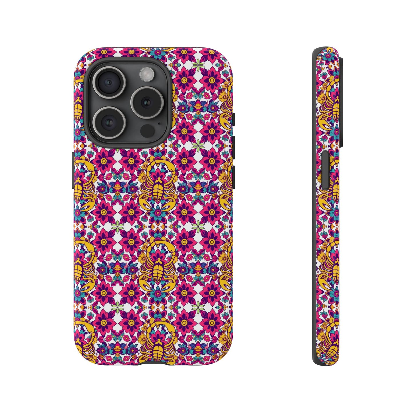 Tough Cases, Scorpio, Zodiac v2, Flower Pattern