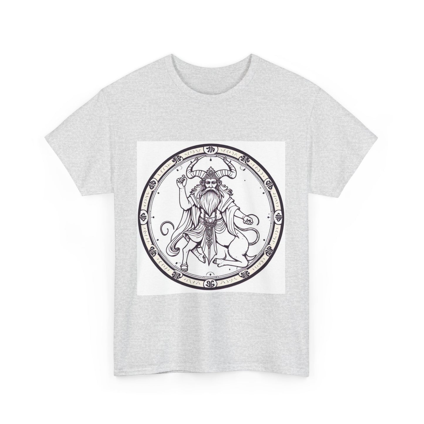 Unisex Heavy Cotton T-Shirt, Bull Centaur v1, Taurus Zodiac Design
