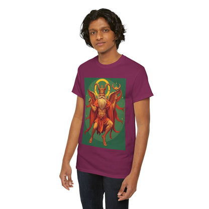 Unisex Heavy Cotton T-Shirt, Aries God, Zodiac Design