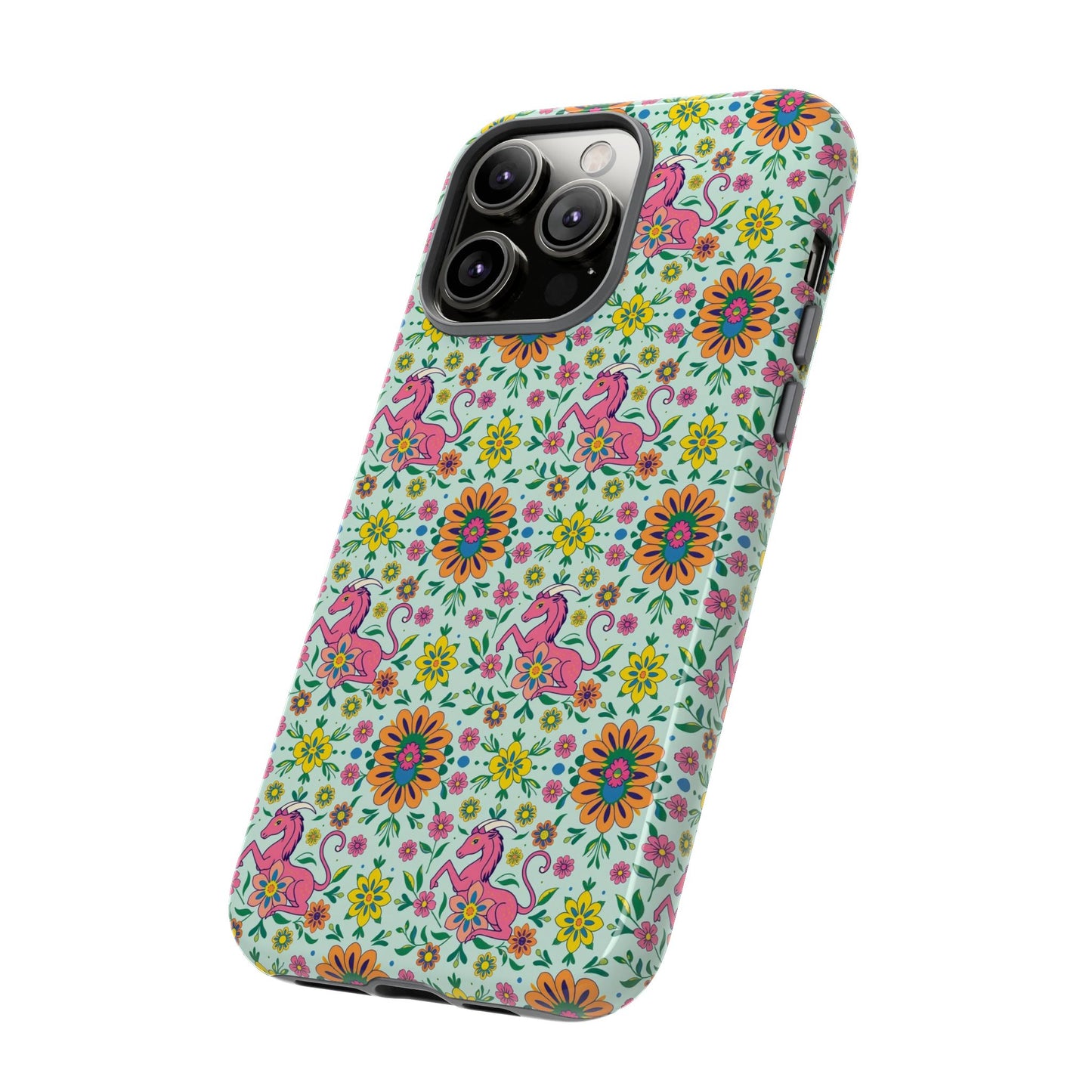 Tough Cases, Aquarius, Zodiac, Flower Pattern