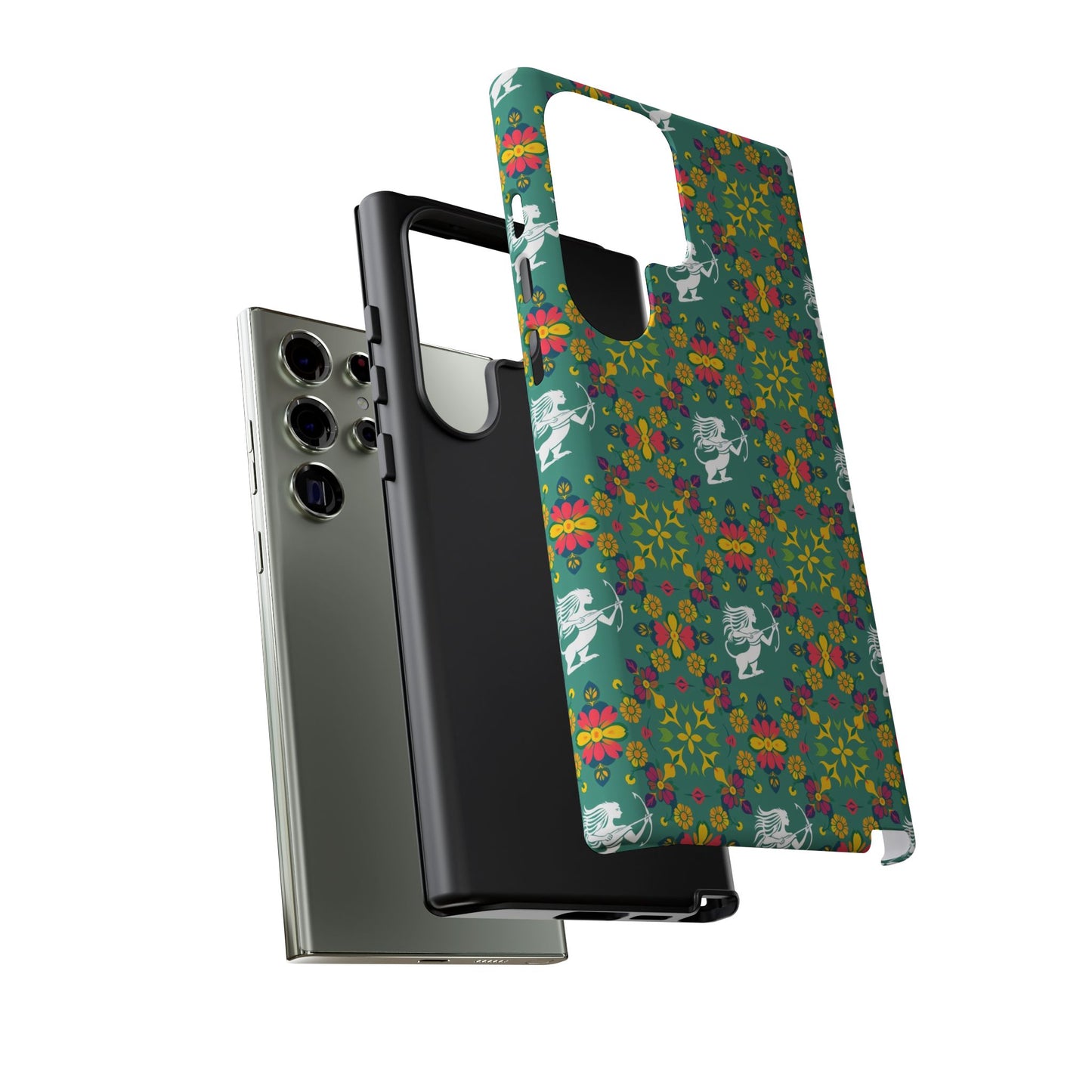Tough Cases, Sagittarius, Zodiac, Flower Pattern