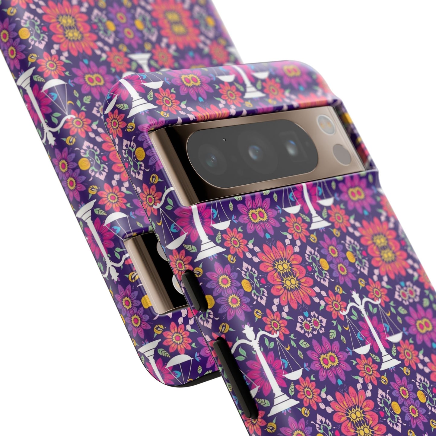 Tough Cases, Libra, Zodiac v4, Flower Pattern