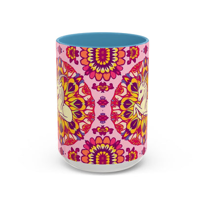 Accent Coffee Mug, Capricorn, Zodiac v3, Flower Pattern, (11, 15oz)