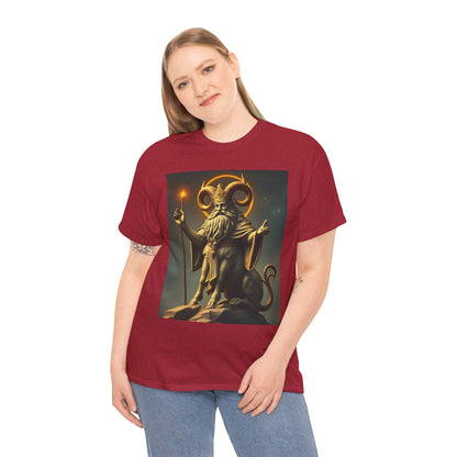 Unisex Heavy Cotton T-Shirt, Taurus God, Zodiac Design