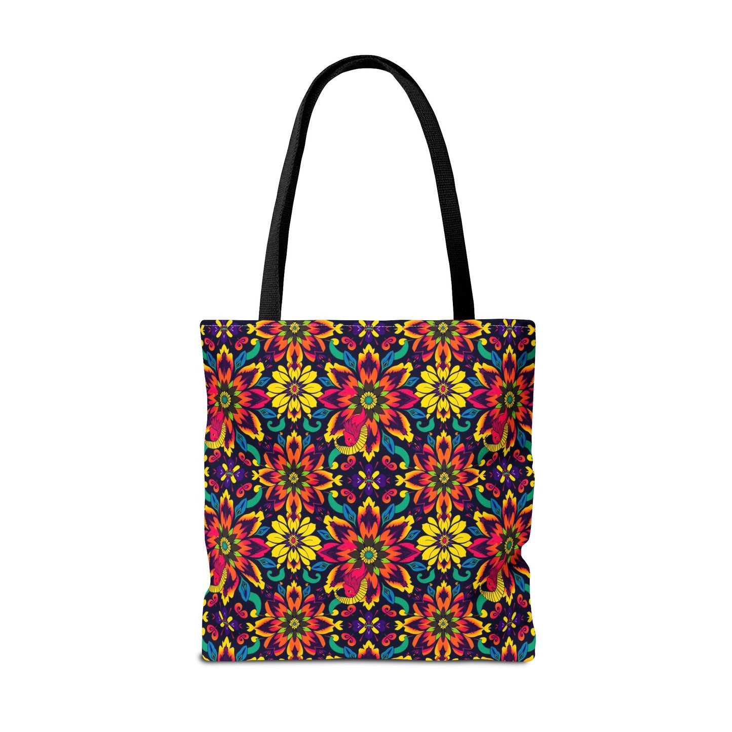 Tote Bag, (AOP), Capricorn, Zodiac, Flower Pattern