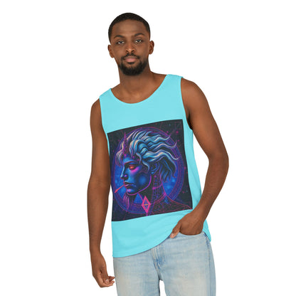 Unisex Garment-Dyed, Tank Top, Gemini, Pop Art v1, 100% US cotton