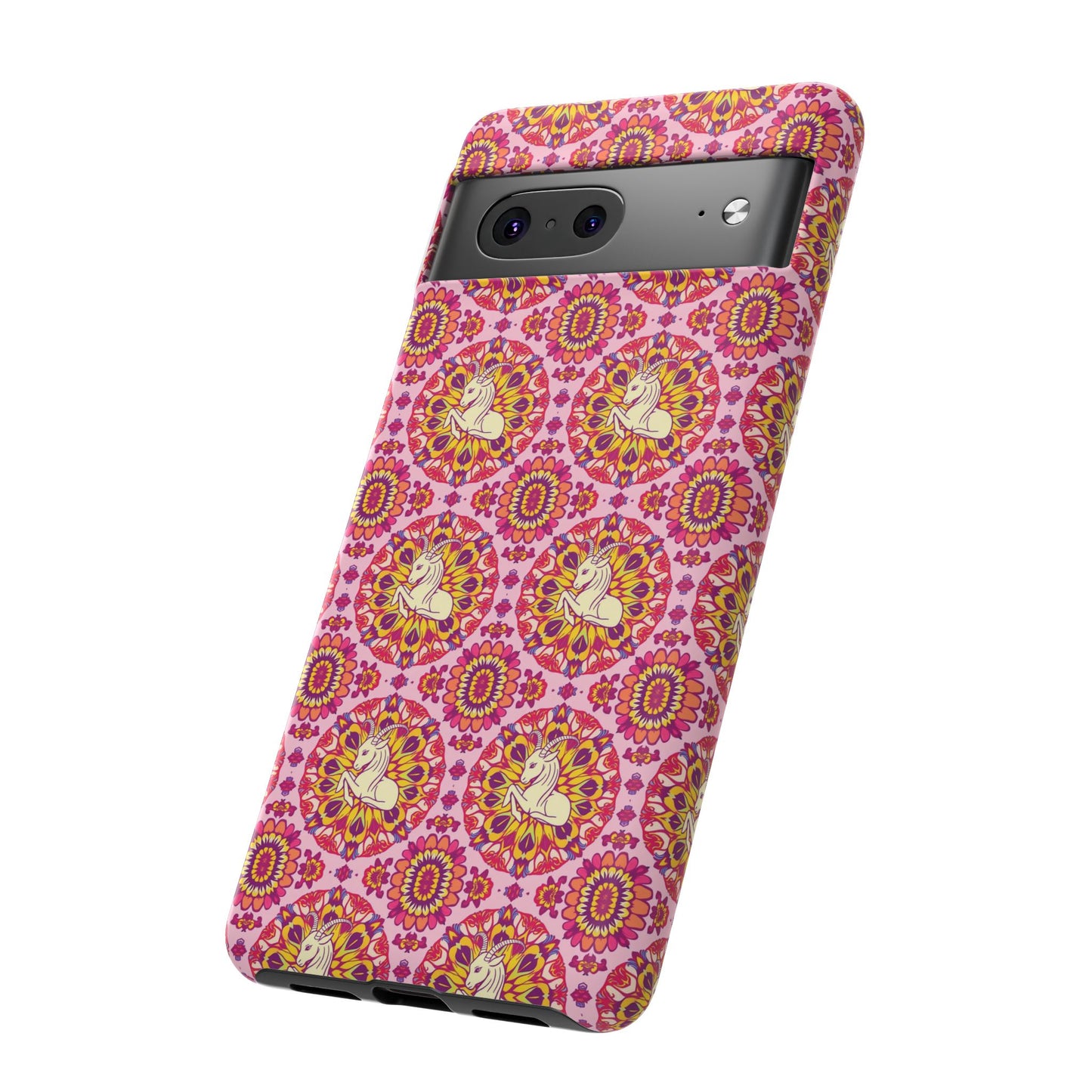 Tough Cases, Capricorn, Zodiac v4, Flower Pattern