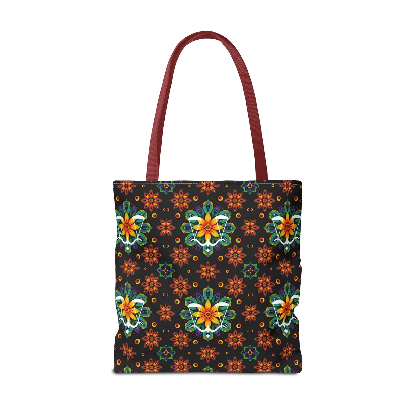 Tote Bag (AOP), Libra, Zodiac v2, Flower Pattern