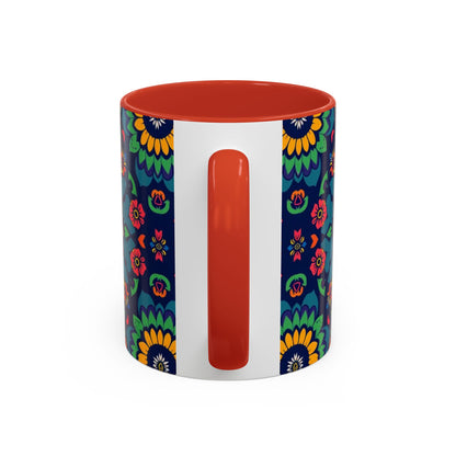 Accent Coffee Mug, Capricorn, Zodiac, Flower Pattern, (11, 15oz)
