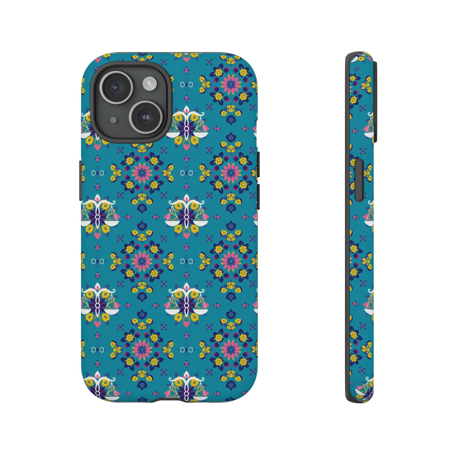 Tough Cases, Libra, Zodiac v2, Flower Pattern