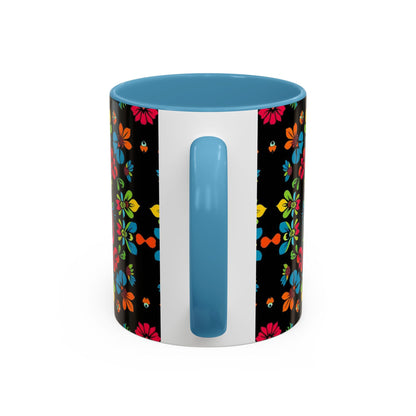 Accent Coffee Mug, Zodiac. Virgo, Flower Pattern, (11, 15oz)