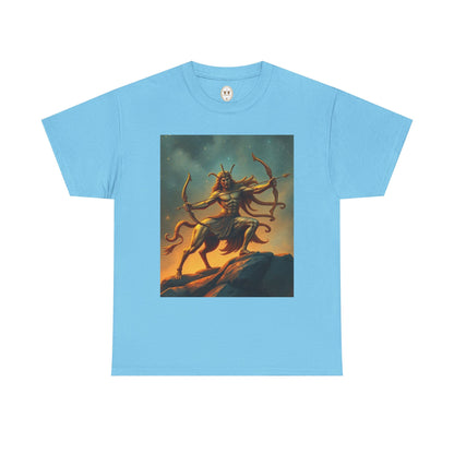 Unisex Heavy Cotton T-Shirt, Arrow Centaur, Sagittarius Zodiac Design