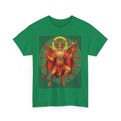 Unisex Heavy Cotton T-Shirt, Aries God 1v, Zodiac Design