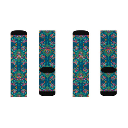 Sublimation Socks, Taurus, Zodiac v2, Jewel Pattern