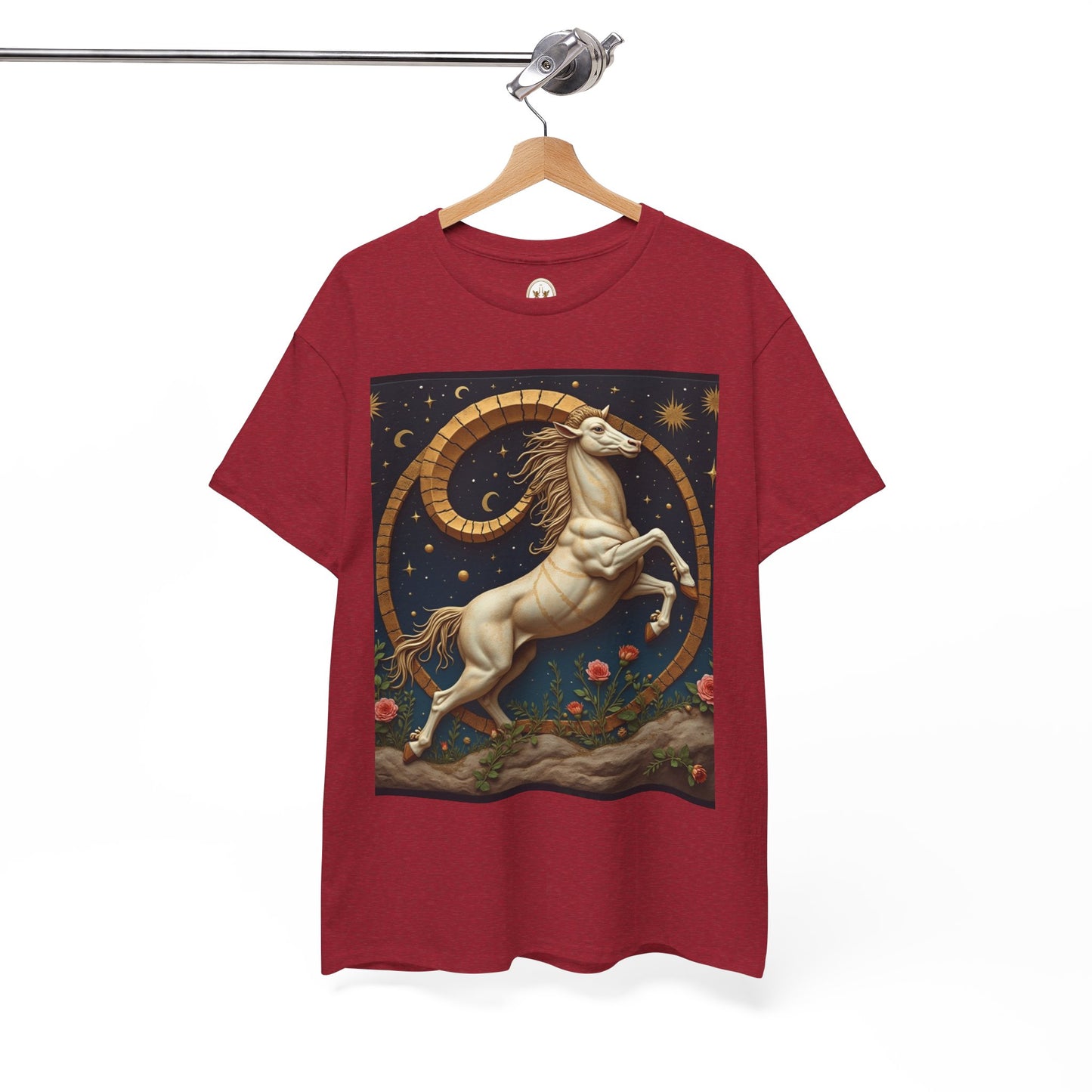 Unisex Heavy Cotton T-Shirt, Aries Animal. Zodiac Design