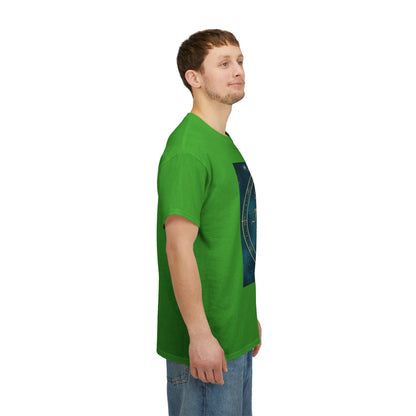 Unisex Heavy Cotton T-Shirt, Aquarius God 6v, Zodiac Design