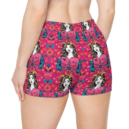 Women's Shorts, (AOP), Capricorn, Zodiac, Sexy Pattern
