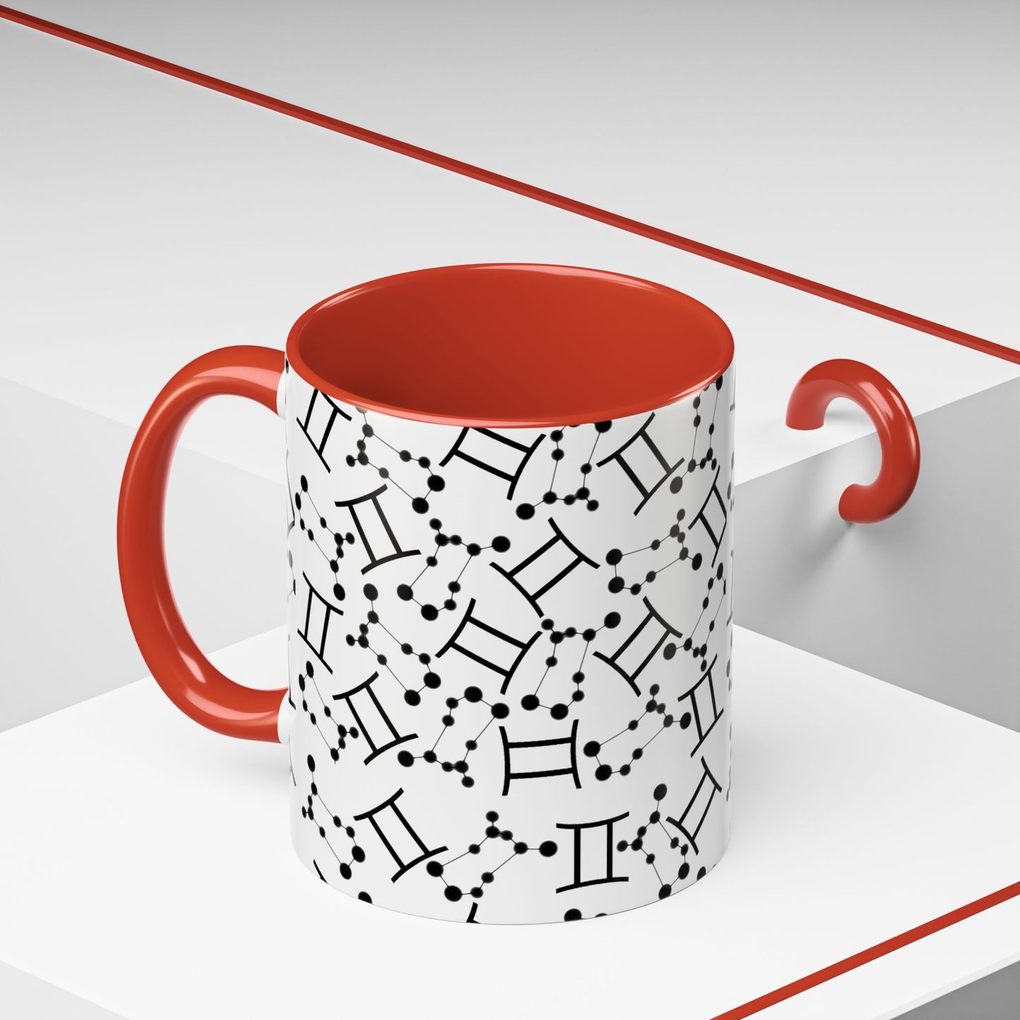 Accent Coffee Mug with the Gemini sign (11, 15oz)