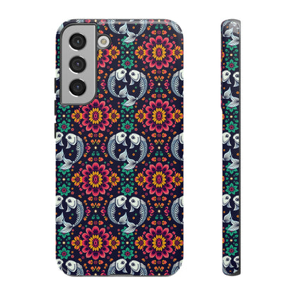 Tough Cases, Pisces, Zodiac v4, Flower Pattern