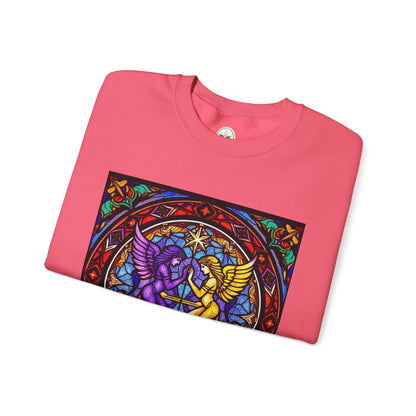 Unisex Heavy Blend™ Crewneck Sweatshirt, Glass, Gemini Zodiac Design