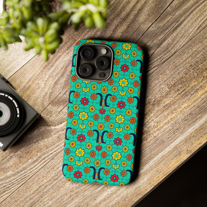 Tough Cases, Aquarius, Zodiac v2, Flower Pattern