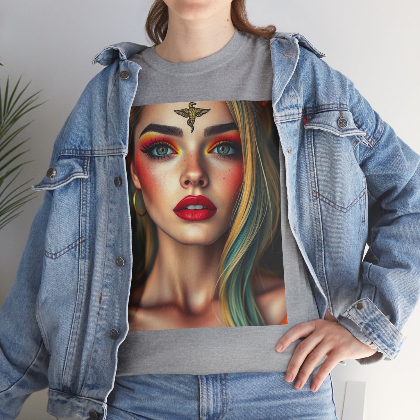 Unisex Heavy Cotton T-Shirt, Virgo, Zodiac, Sexy Art