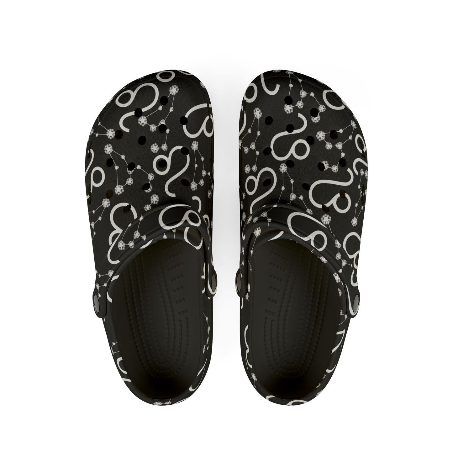 EVA Foam Rubber Shoes (AOP), Material 100% EVA, Leo Zodiac Design