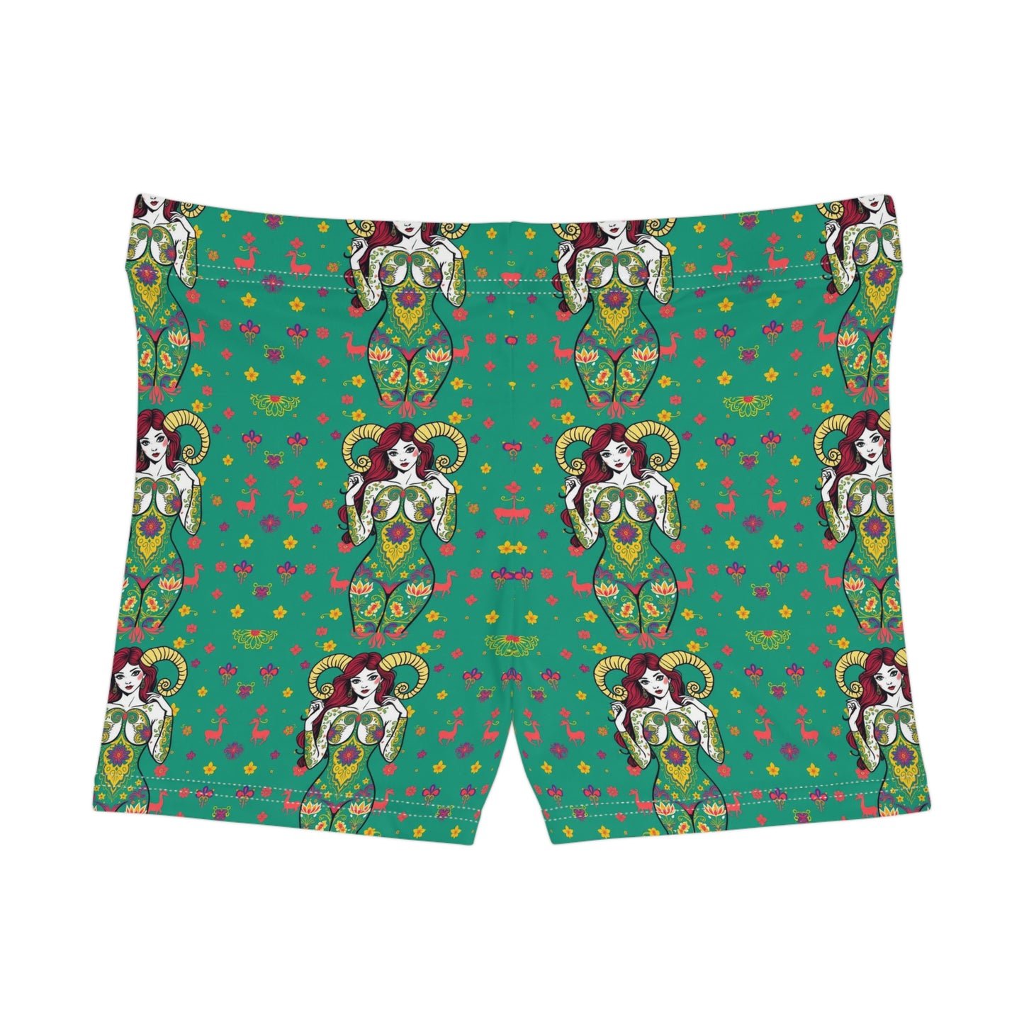 Women's Shorts, (AOP), Aries, Zodiac v2, Sexy Pattern