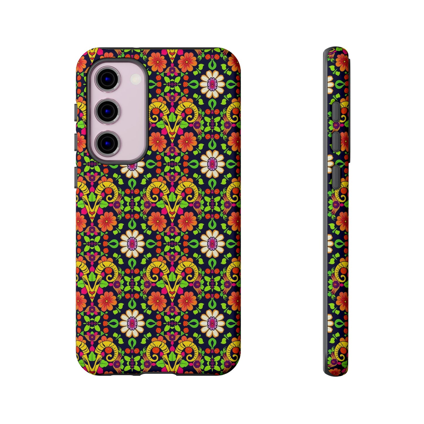 Tough Cases, Aries, Zodiac v4, Flower Pattern