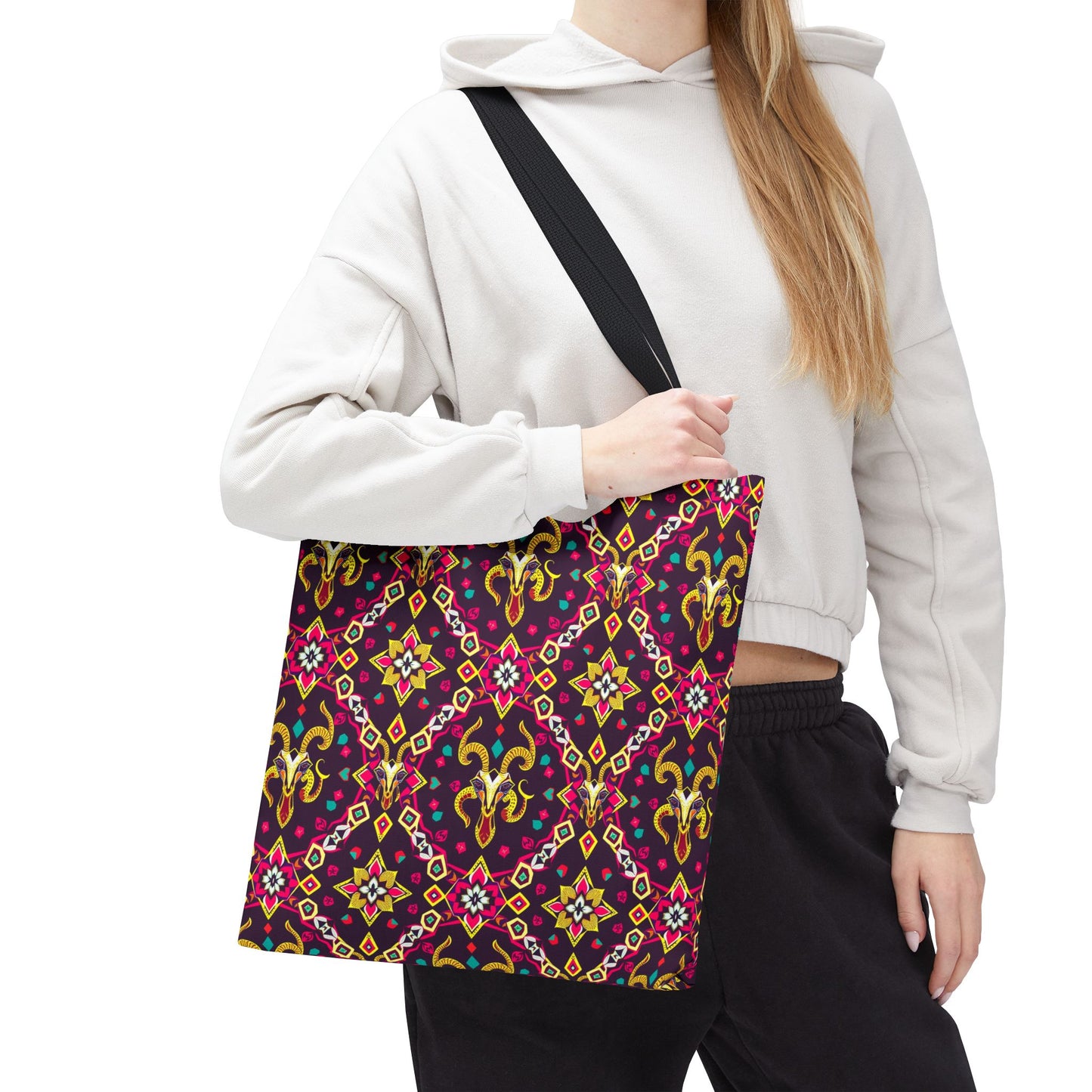 Tote Bag (AOP), Capricorn, Zodiac, Jewel Pattern